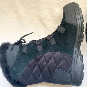 COLUMBIA Ice Maiden ll Womens Waterproof Winter Boots Black/Gray 8.5